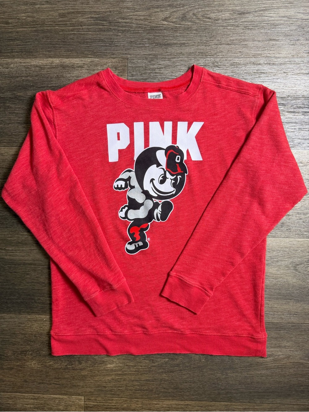 PINK Victoria's Secret Red Graphic Crewneck Sweatshirt- Womens